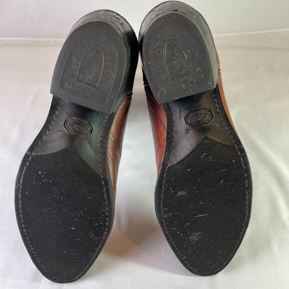 Abilene Men's Size 9D Cowboy Western Boots Brown Leather Vibram Sole - Picture 9 of 16